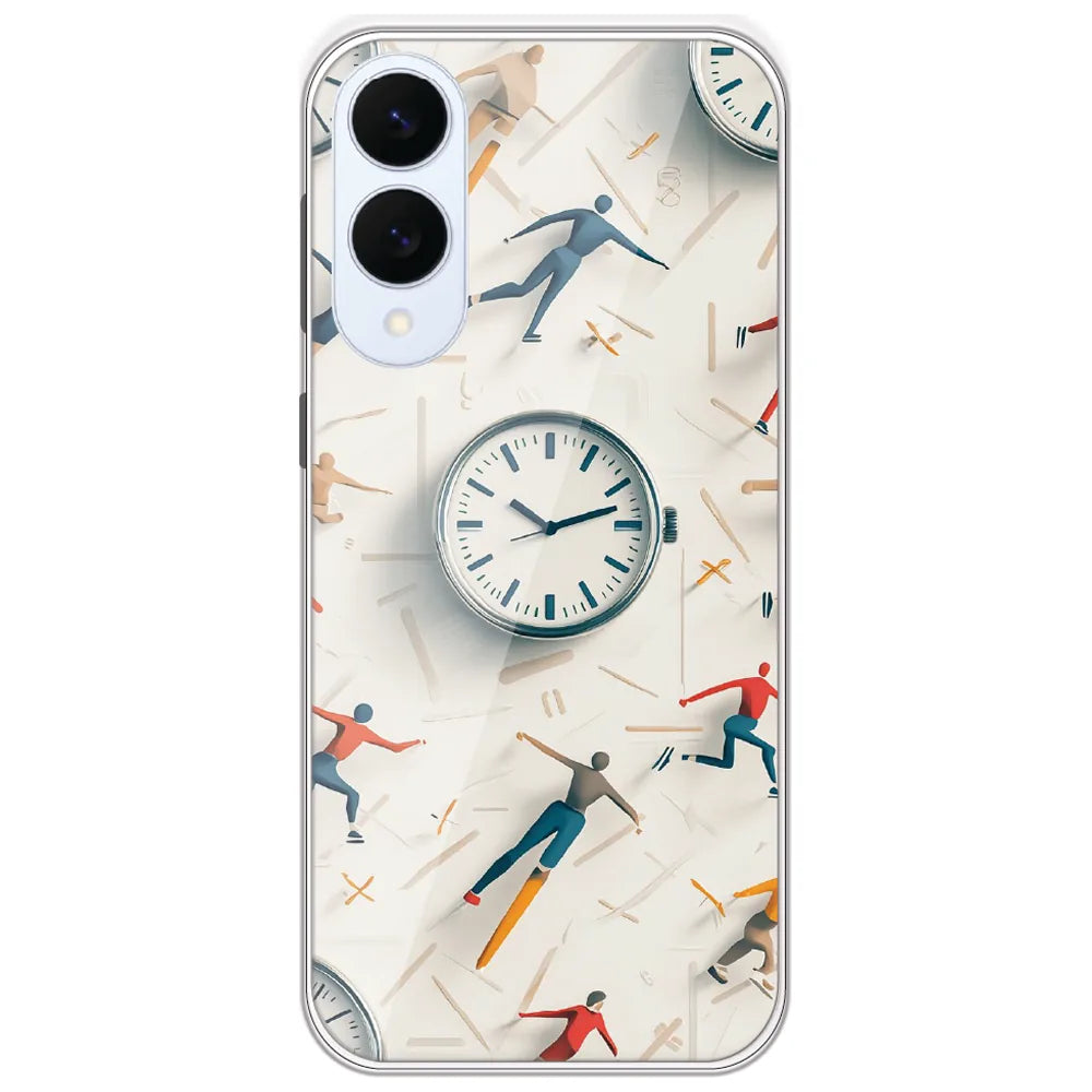Race Against Time - Printed Silicone Case for Samsung Galaxy S25 Edge