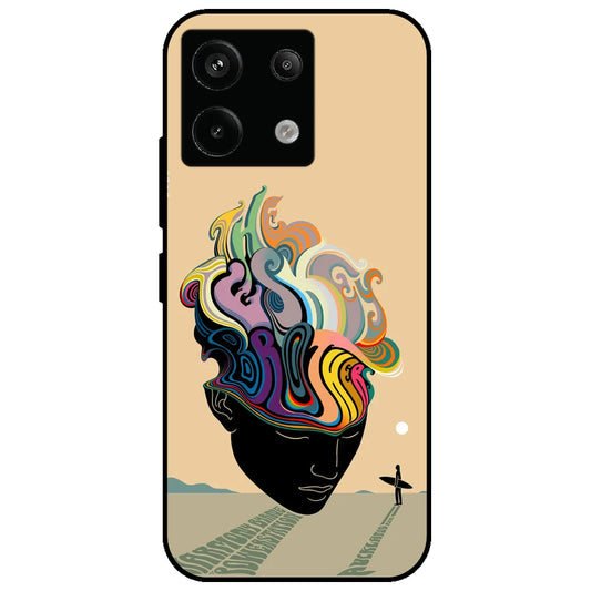 Rainbow Mind - Glossy Metal Silicone Case for Redmi Note 13 Pro 5G