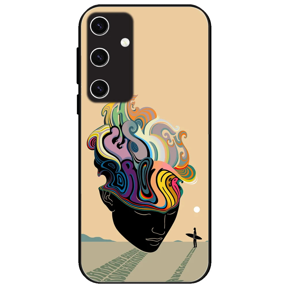 Rainbow Mind - Glossy Metal Silicone Case for Samsung Galaxy S23 Plus 5G