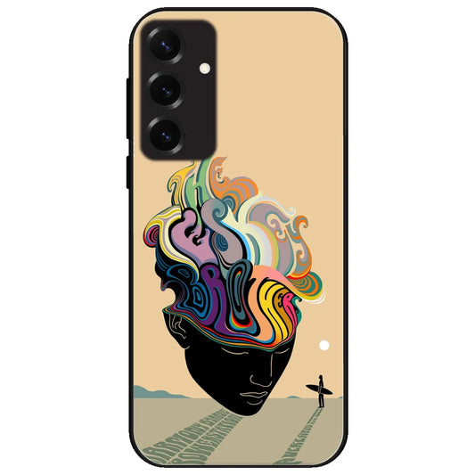 Rainbow Mind - Glossy Metal Silicone Case for Samsung Galaxy S25 Plus