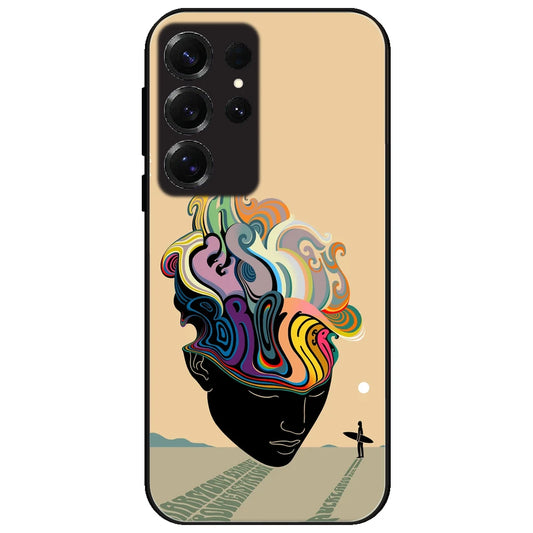 Rainbow Mind - Glossy Metal Silicone Case for Samsung Galaxy S25 Ultra