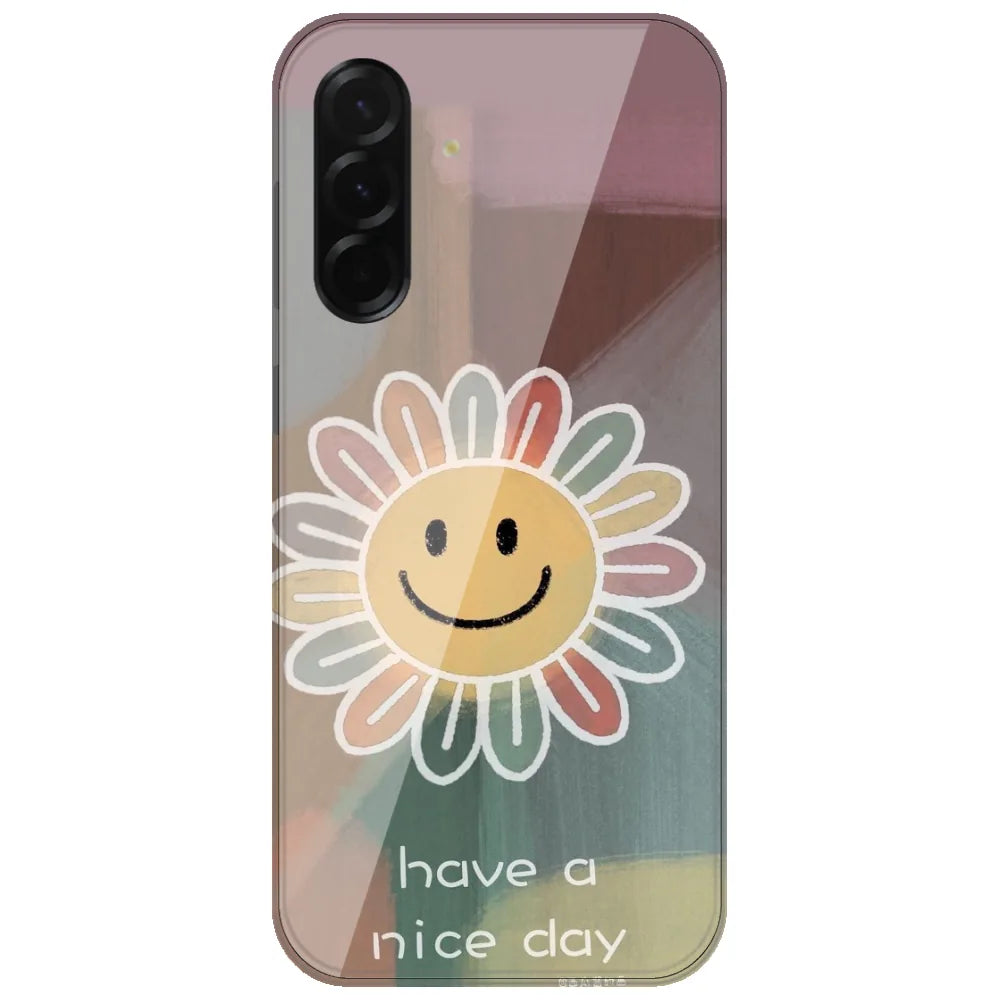 Rainbow Petal Smiley - Printed Silicone Case for Samsung Galaxy A26