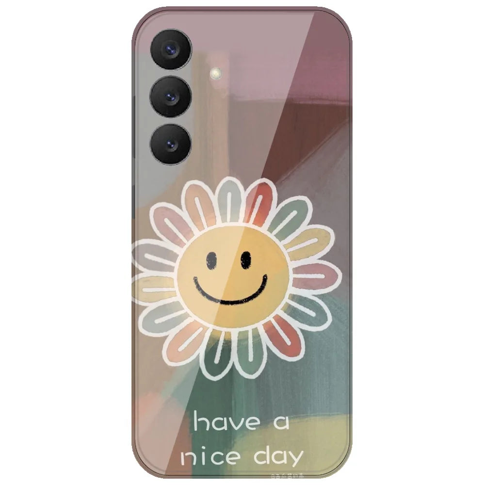 Rainbow Petal Smiley - Printed Silicone Case for Samsung Galaxy S26