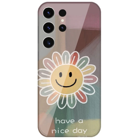 Rainbow Petal Smiley - Printed Silicone Case for Samsung Galaxy S26 Ultra