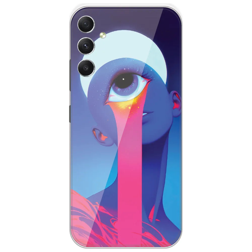 Rainbow Tear Eye - Printed Silicone Case for Samsung Galaxy A34