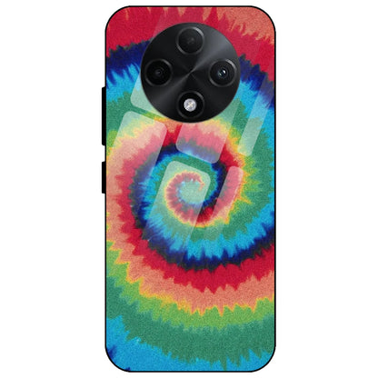 Rainbow Tie Dye - Glass Case for Oppo F27 Pro
