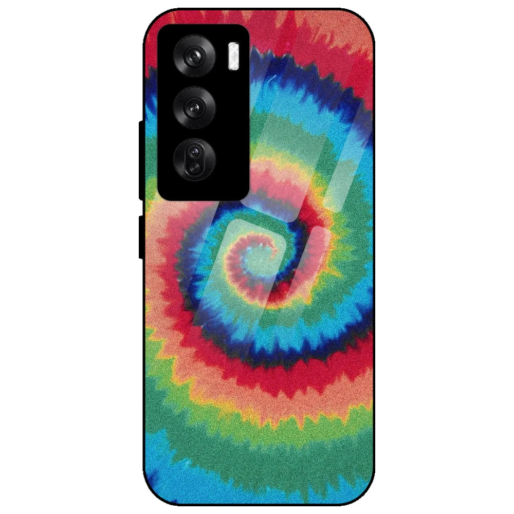 Rainbow Tie Dye - Glass Case for Oppo Reno 12 Pro