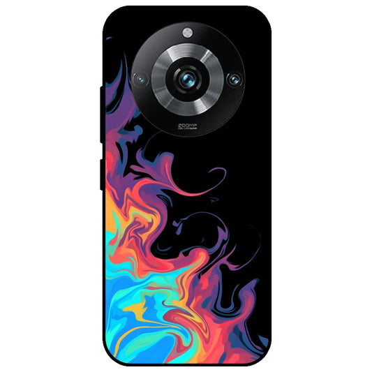 Rainbow Watermarble - Glossy Metal Silicone Case for Realme 11 Pro Plus