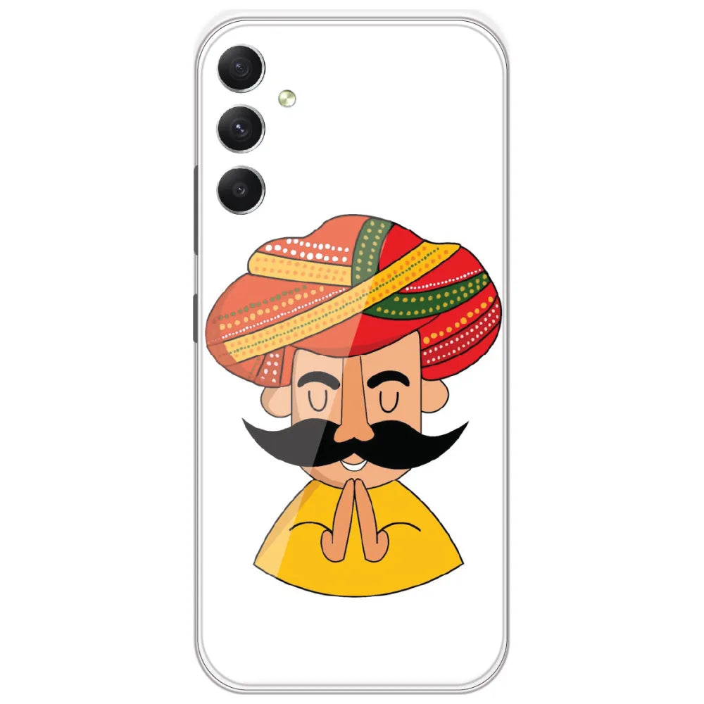 Rajasthani Namaste Man - Printed Silicone Case for Samsung Galaxy A34