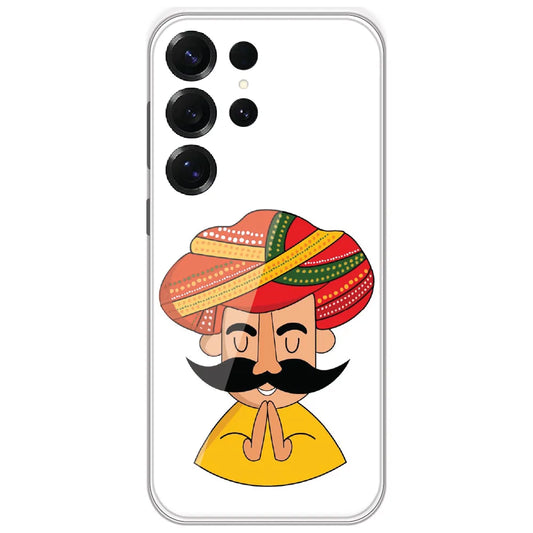 Rajasthani Namaste Man - Printed Silicone Case for Samsung Galaxy S25 Ultra