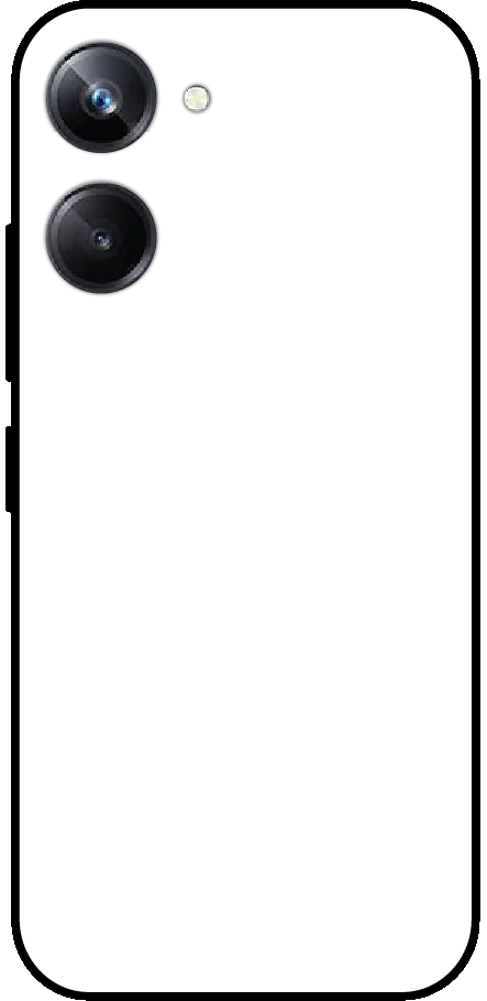 Realme 10 Pro back cover mockup - customisable glossy metal silicone case