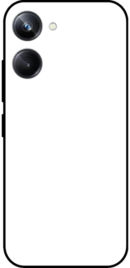 Realme 10 4G back cover mockup - customisable glossy metal silicone case