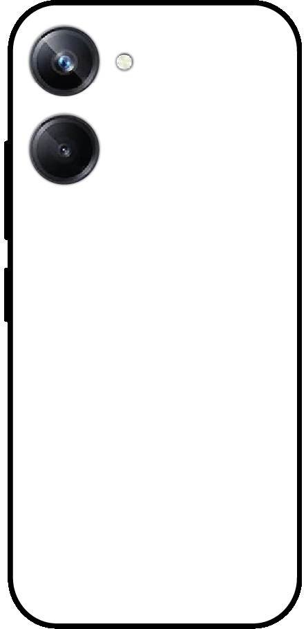 Realme 10 4G back cover mockup - customisable glossy metal silicone case