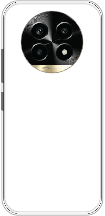 Realme 14 Pro Lite back cover mockup - customisable soft silicone case
