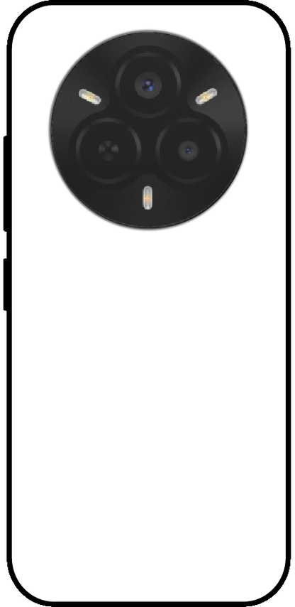 Realme 14 Pro back cover mockup - customisable glossy metal silicone case