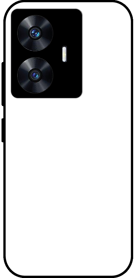Realme C55 back cover mockup - customisable glossy metal silicone case