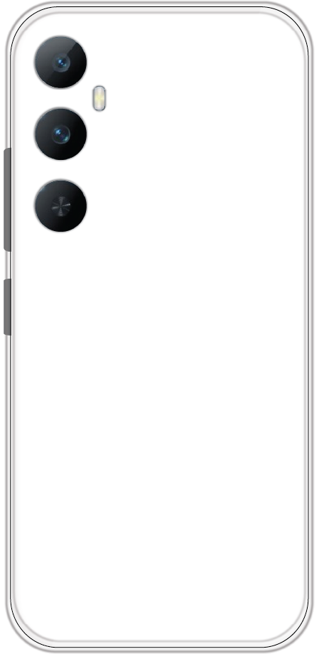 Realme C65 back cover mockup - customisable soft silicone case