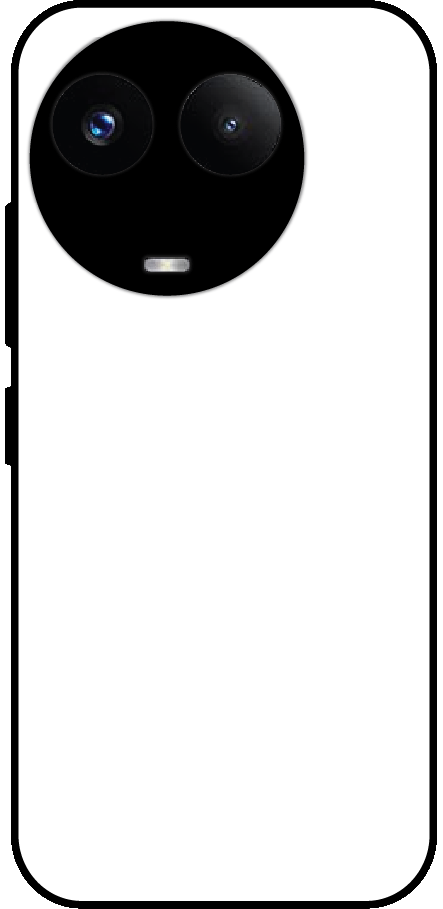 Realme Narzo 60X back cover mockup - customisable glossy metal silicone case