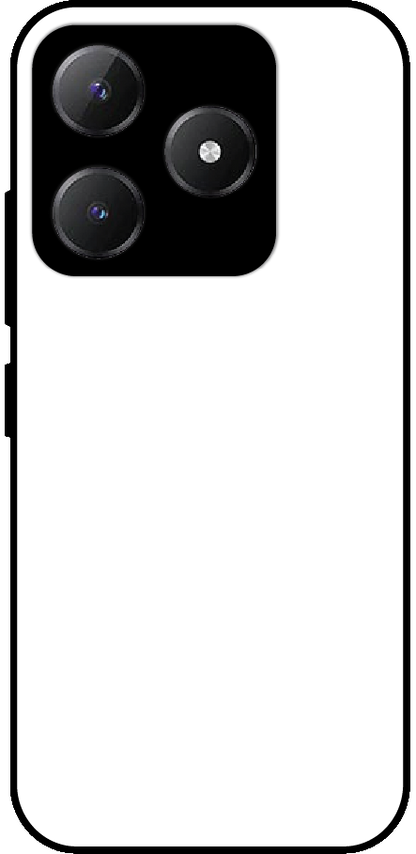 Realme Narzo N63 back cover mockup - customisable glossy metal silicone case