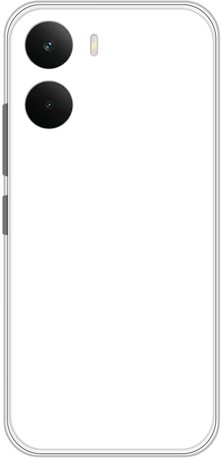 Realme P3 back cover mockup - customisable soft silicone case