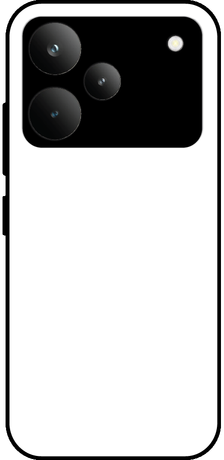 Realme P4 Pro back cover mockup - customisable glossy metal silicone case