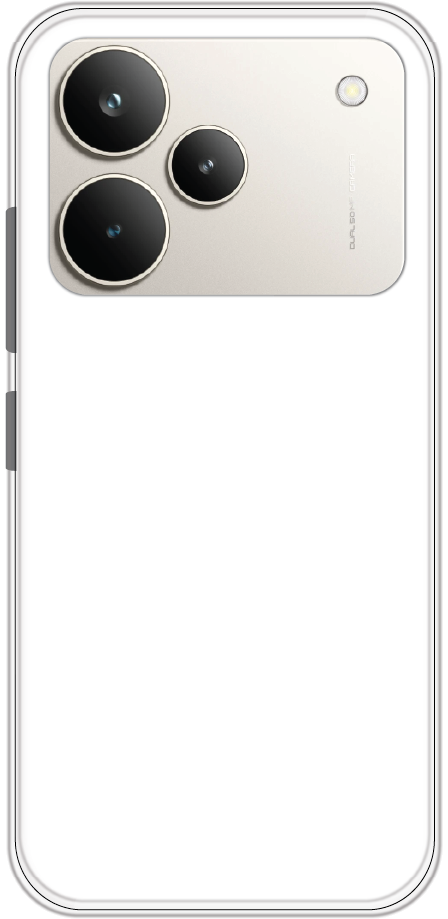 Realme P4 back cover mockup - customisable soft silicone case