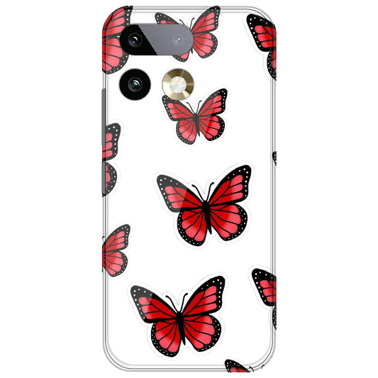 Red Butterfly - Clear Printed Silicone Case for Realme 16 Pro Plus