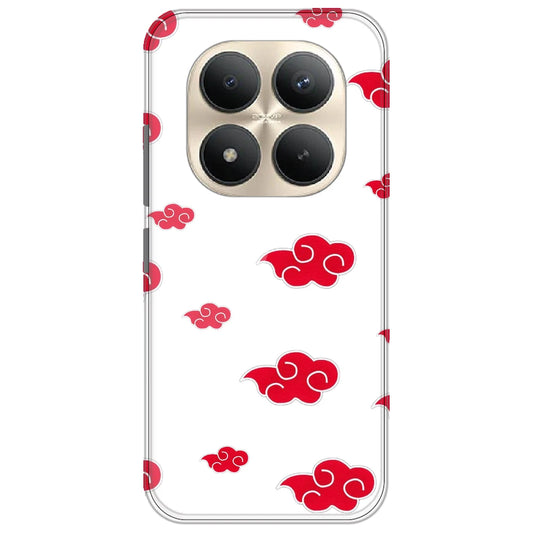 Red Clouds - Clear Printed Silicone Case for Redmi Note 15 Pro Plus 5G