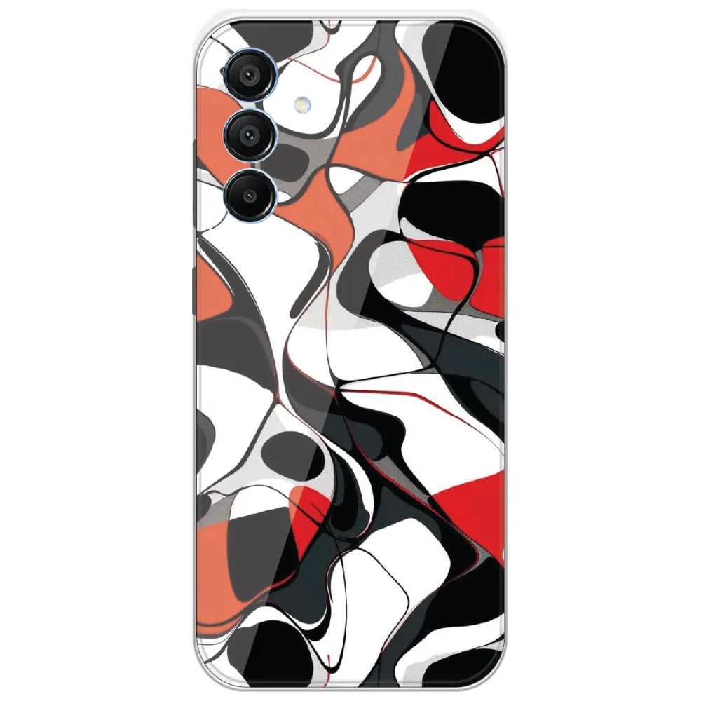 Red Liquid Abstract - Printed Silicone Case for Samsung Galaxy A15