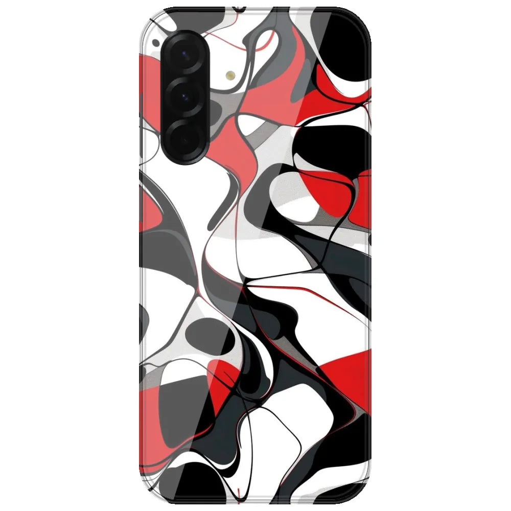 Red Liquid Abstract - Printed Silicone Case for Samsung Galaxy A26