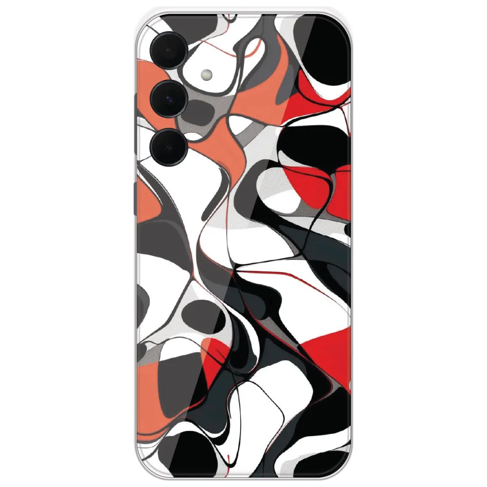 Red Liquid Abstract - Printed Silicone Case for Samsung Galaxy A35