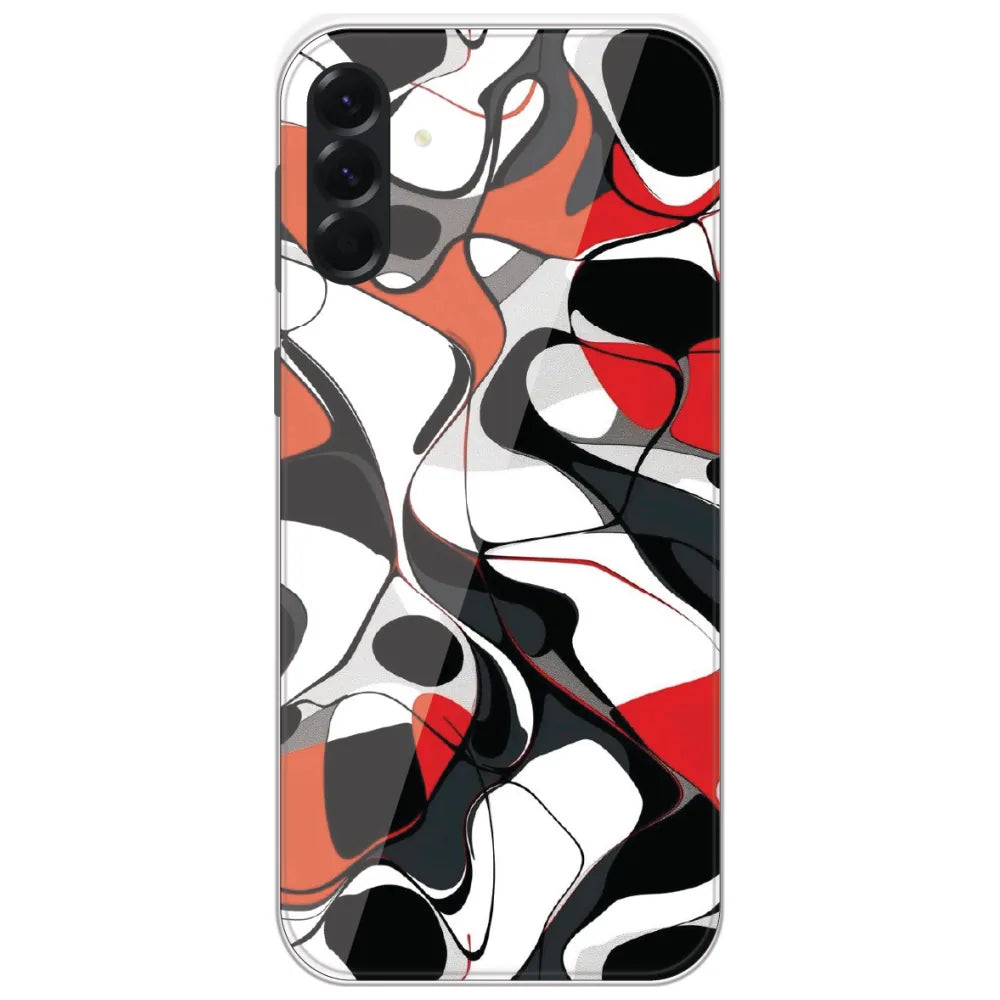 Red Liquid Abstract - Printed Silicone Case for Samsung Galaxy A56