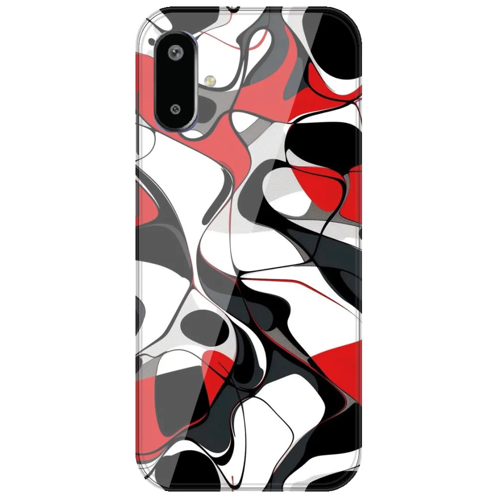 Red Liquid Abstract - Printed Silicone Case for Samsung Galaxy F06
