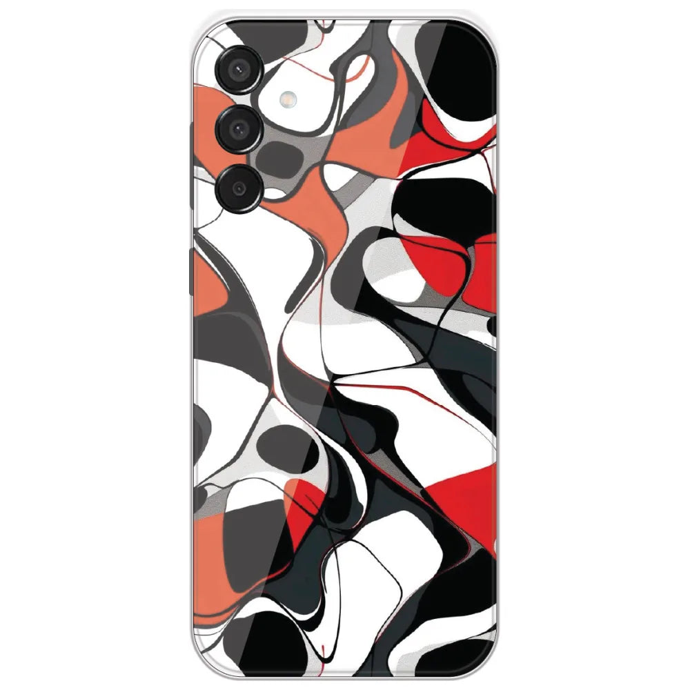 Red Liquid Abstract - Printed Silicone Case for Samsung Galaxy M15