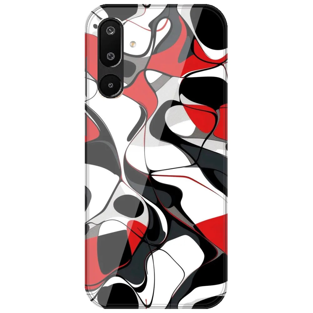 Red Liquid Abstract - Printed Silicone Case for Samsung Galaxy M16