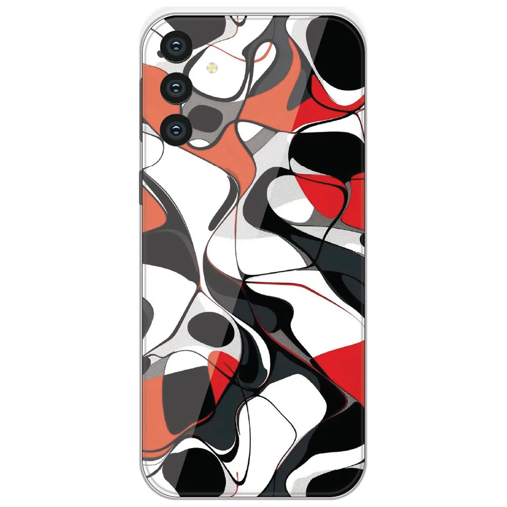 Red Liquid Abstract - Printed Silicone Case for Samsung Galaxy S24
