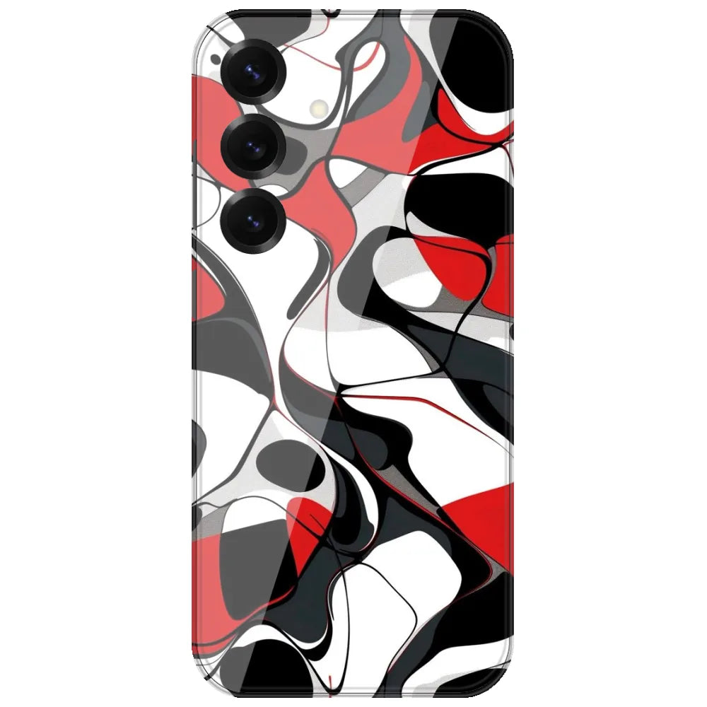 Red Liquid Abstract - Printed Silicone Case for Samsung Galaxy S25 FE