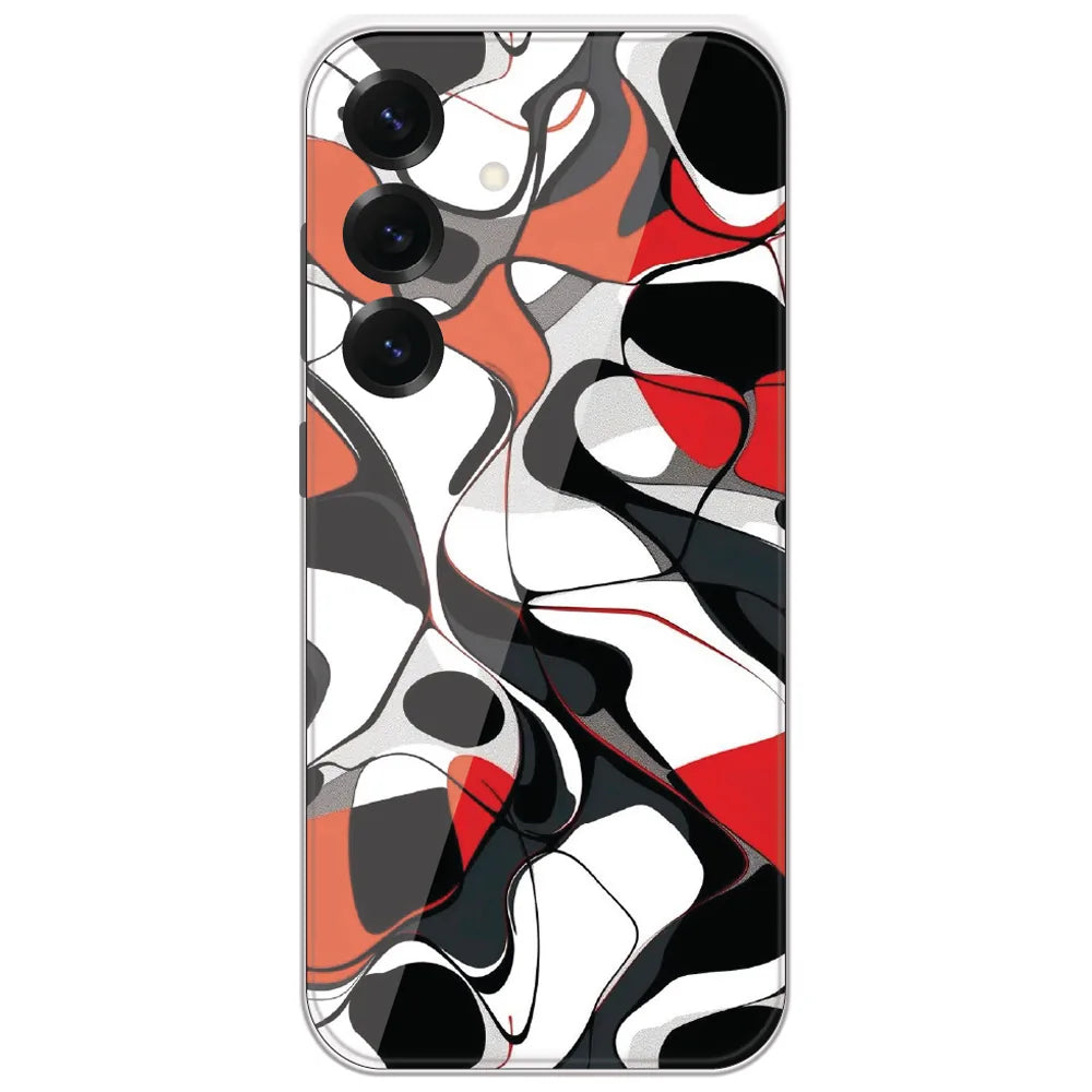 Red Liquid Abstract - Printed Silicone Case for Samsung Galaxy S25
