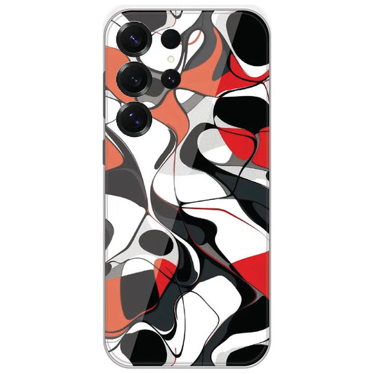 Red Liquid Abstract - Printed Silicone Case for Samsung Galaxy S25 Ultra