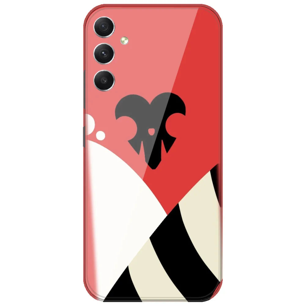Red Mono Shapes - Printed Silicone Case for Samsung Galaxy F54 5G