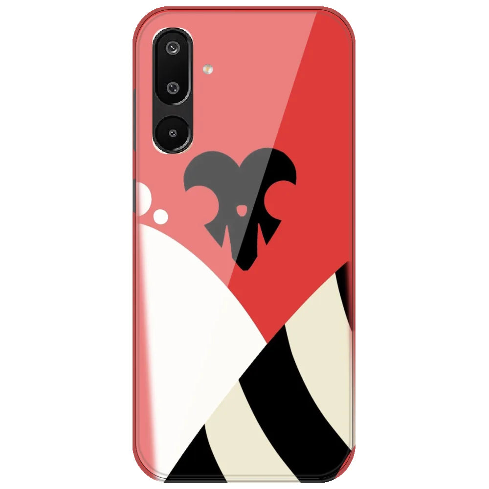 Red Mono Shapes - Printed Silicone Case for Samsung Galaxy M16