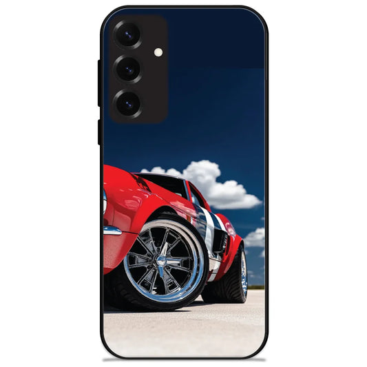 Red Muscle Car - Glossy Metal Silicone Case for Samsung Galaxy S25 Plus