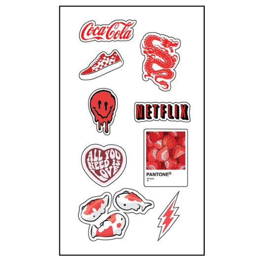 Red Themed Stickers