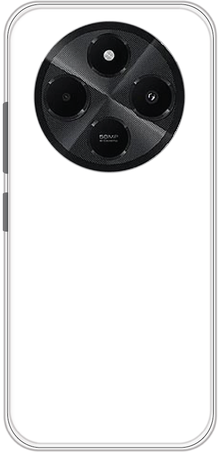 Redmi A4 back cover mockup - customisable soft silicone case