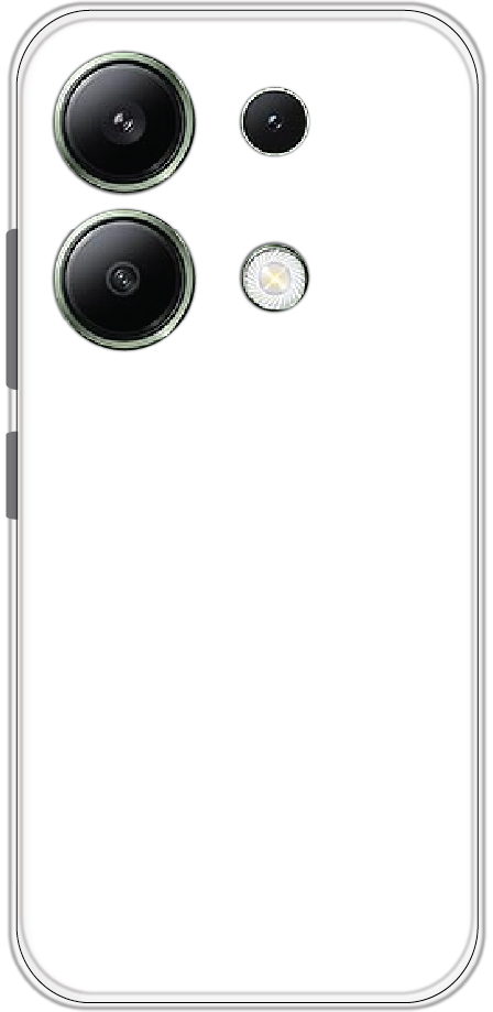 Redmi Note 13 4G back cover mockup - customisable soft silicone case