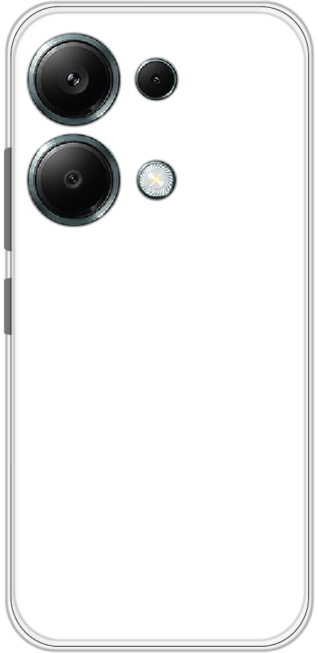 Redmi Note 13 Pro 4G back cover mockup - customisable soft silicone case