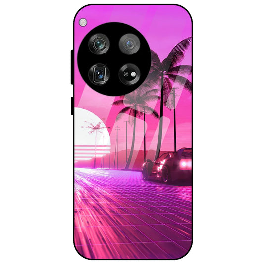 Retro Beach Synthwave - Glass Case for OnePlus 12