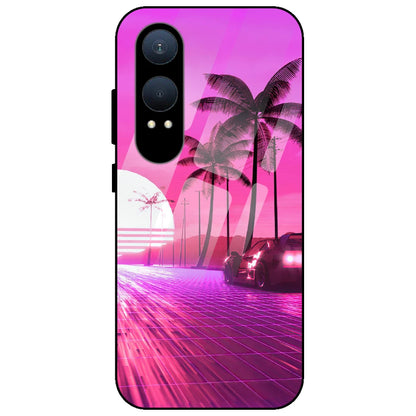 Retro Beach Synthwave - Glass Case for OnePlus Nord CE 4 Lite