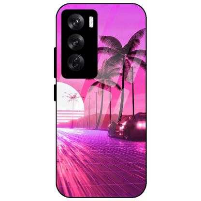 Retro Beach Synthwave - Glass Case for Oppo Reno 12