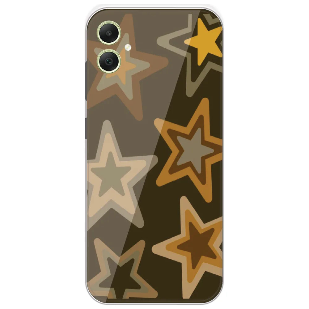 Retro Olive Stars - Printed Silicone Case for Samsung Galaxy A05